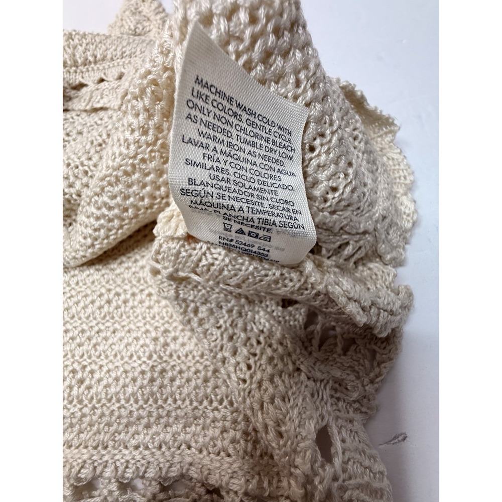 No Boundaries Sweater Tank Top Cropped‎ Women Size XL Cream Boho Indie Peasant - Picture 6 of 9